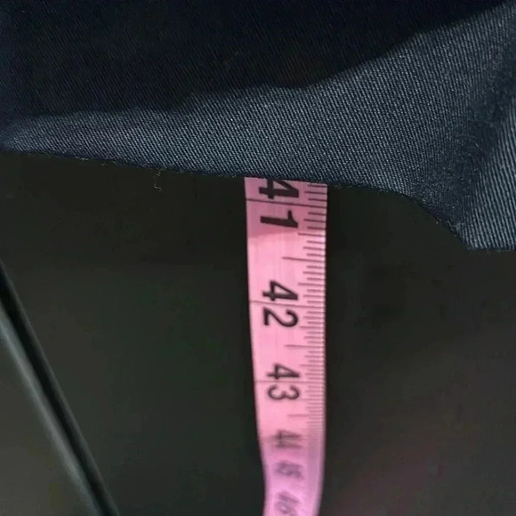 Alfani Curvy Fit trousers, short length, pockets,belt loop.zip fly,stretch,navy - Picture 7 of 10